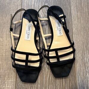 Jimmy Choo Black Strappy Sandals